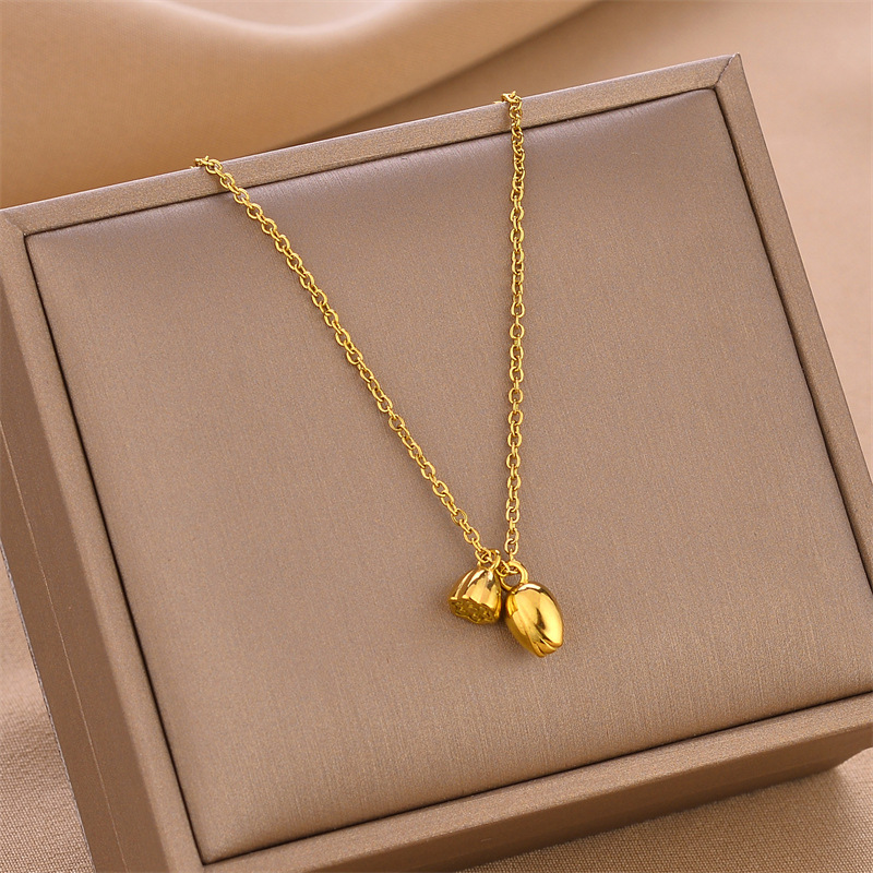 Collar de acero de titanio nuevo transfronterizo, joyería femenina, personalidad de moda, venta caliente simple, joyería de cadena de clavícula femenina, collar creativo image 174