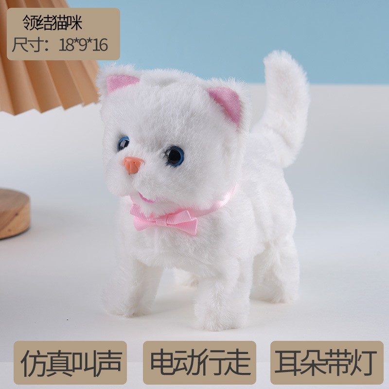 (ear lamp) bow tie cat - white