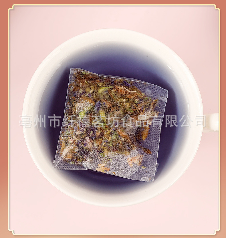 Butterfly Pea Flower Tea Bags Lan Hu Die 2g x 30 Bags Dried Clitoria Ternatea Herbal Infusion for Daily Brewing in use