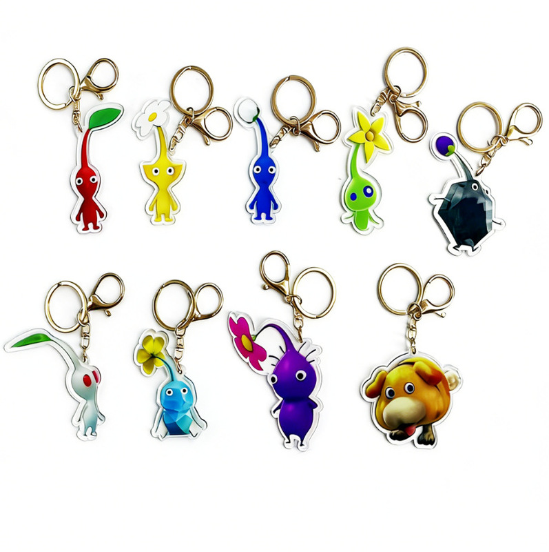 Cross-Border Pikmin4 Pikmin Keychain Acrylic Nintendo Game Peripheral Cartoon Doll Pendant