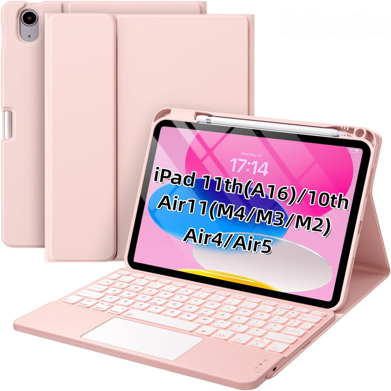 Suitable for iPad 110th generation tablet protective case A16 with touchpad, colorful backlight Bluetooth keyboard, Air11 leather case Suitable for iPad 110th generation tablet protective case A16 with touchpad, colorful backlight Bluetooth keyboard, Air11 leather case