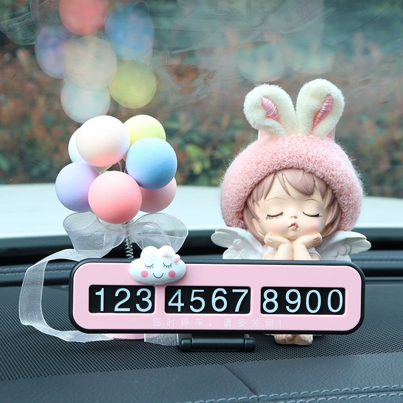 Полная коллекция милых украшений для автомобилей, временных парковочных номеров, декоративных принадлежностей, креативных мобильных телефонов.