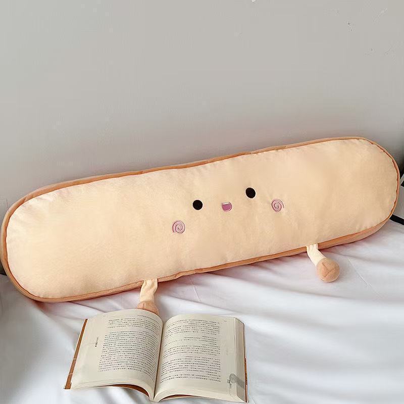 almohada de peluche pan tostado de peluche dormitorio dormitorio de niñas dormitorio cama lateral dormir clip piernas de peluche cojines almohada