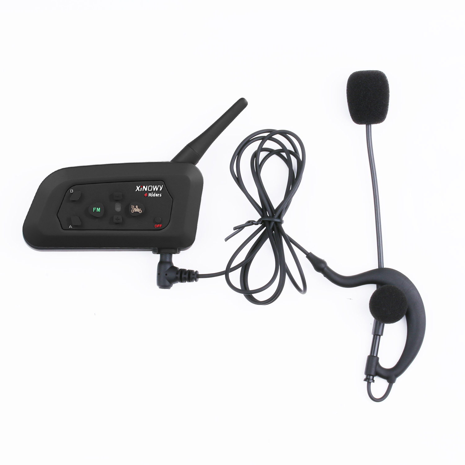 Xinowyv4Cpro Ear-Hook Football Referee Intercom Headset for 4 People, Simultaneous Referee Intercom, 3 Sets, 4 Sets