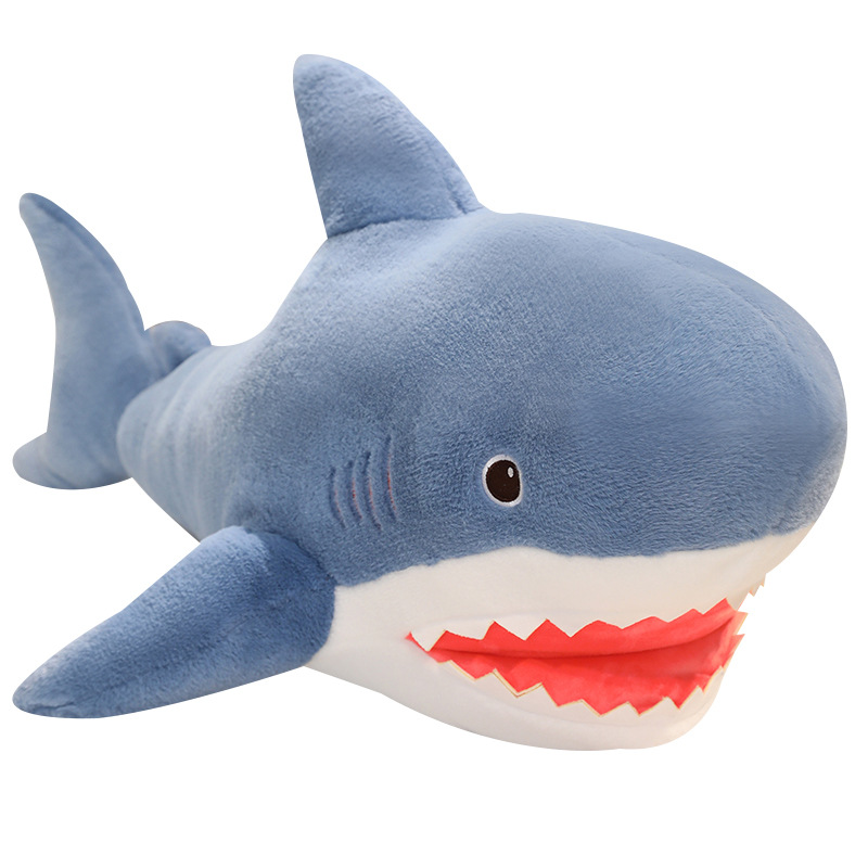Almohada de tiburón de simulación transfronteriza juguete de peluche pierna de peluche para niños muñeca para dormir niño regalo de día regalo de acuario