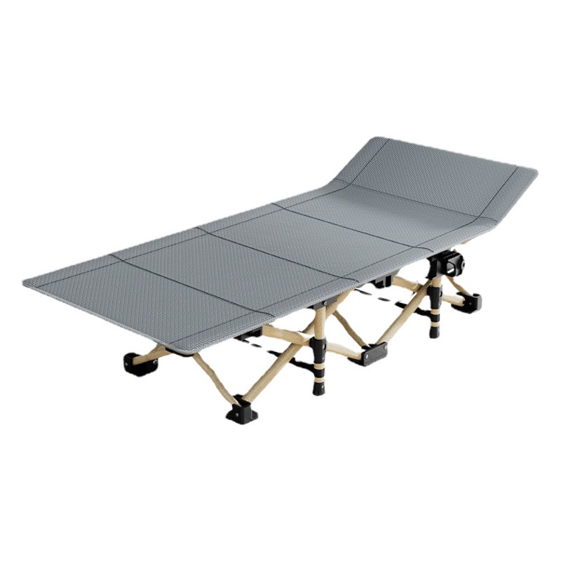 Outdoor Camping Folding Bed, Single Bed for Lunch Break, Portable and Collapsible Camp Bed, Office Nap Recliner, Companion Bed