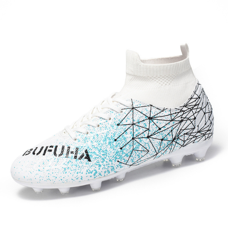 A generation of cross-border football shoes men's high-top spikes lawn young students adult competition training sneaker