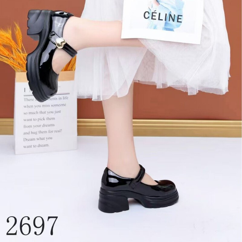厚底玛丽珍女鞋新款法式jk小皮鞋女粗跟小个子单鞋2025新款|undefined