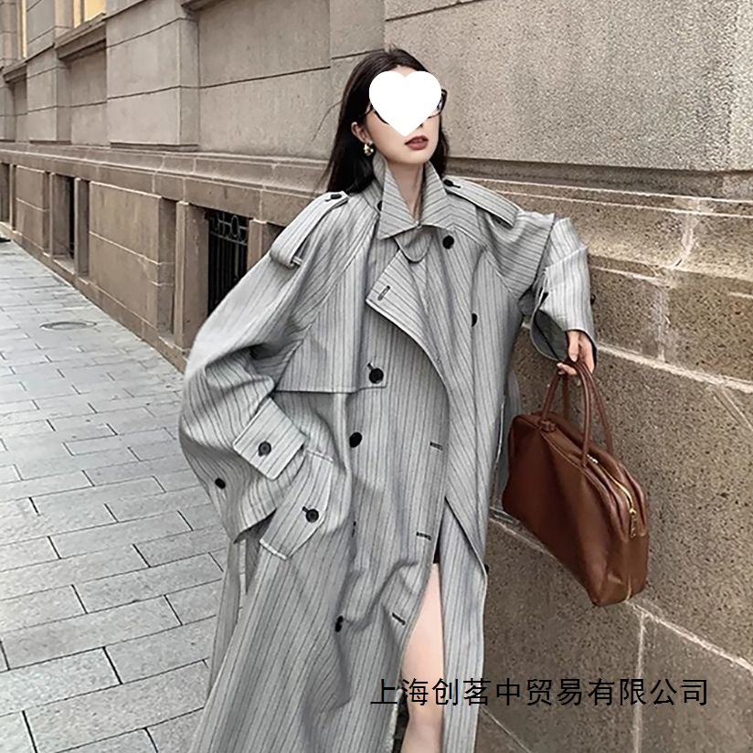 2026 Spring Mid-Length British Style Trench Coat for Women, Fashionable Slimming Blazer for Petite Figures