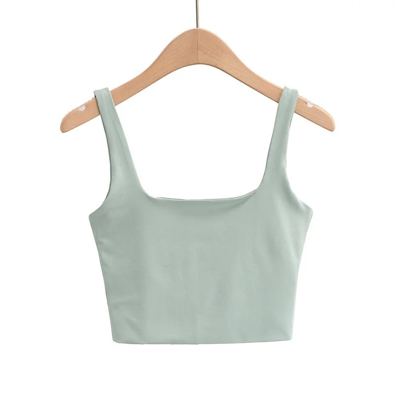 115g Weight Polyester, Milk Fiber Fabric Type Short Top Length Vest Tops Type Holiday, Daily, Selfie Occasion Strap Neckline Slim Fit Type Solid Color Pattern Summer Season Women's Gender Backless Design Casual, Elegant, Streetwear Style Wholesale Women's Casual Elegant Streetwear Solid Color Backless Tank Tops 4