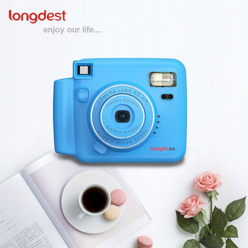 Cross-Border New Color Instant Camera, Portable Digital Camera for Students, Can Take Photos and Print Them Directly