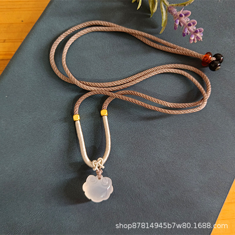 밀크 티 로프가있는 Xiao Ruyi 잠금 장치 (폭 16mm, 높이 13mm)