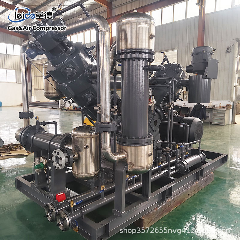 PET blow molding oil-free booster compressor, piston-type air compressor, complete machine internal structure, high-pressure air compressor