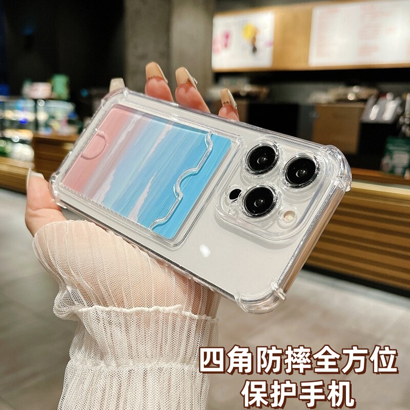 小衆ビジネスカードバッグアップグレード金リンゴ15はiphone16 promax透明保護カバー13対外貿易14を適用する|undefined