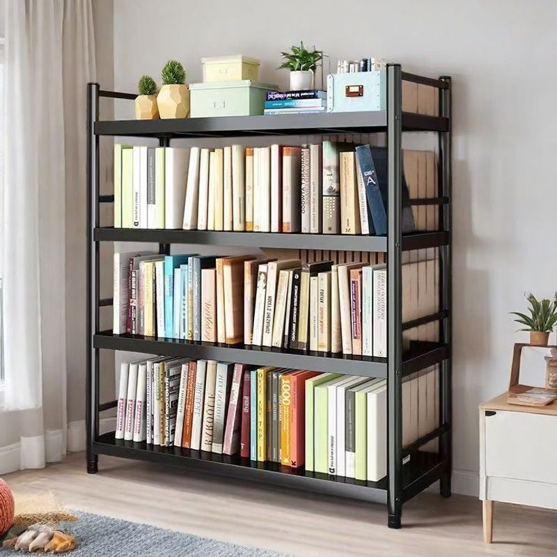 Steel Fence Bookshelf Floor-Standing Multi-Layer Shelf Storage Living Room Bookcase Kitchen Multi-Functional Dormitory Bedroom Storage Rack