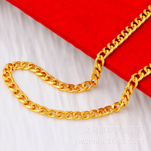 时尚轻奢精致5MM细项链配饰女夏季金色男款简约高级感锁骨项链