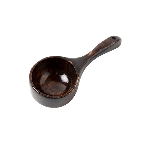 Household Japanese creative eating dry rice snail rice spoon solid wood water spoon small water ladle wooden soup spoon wholesale