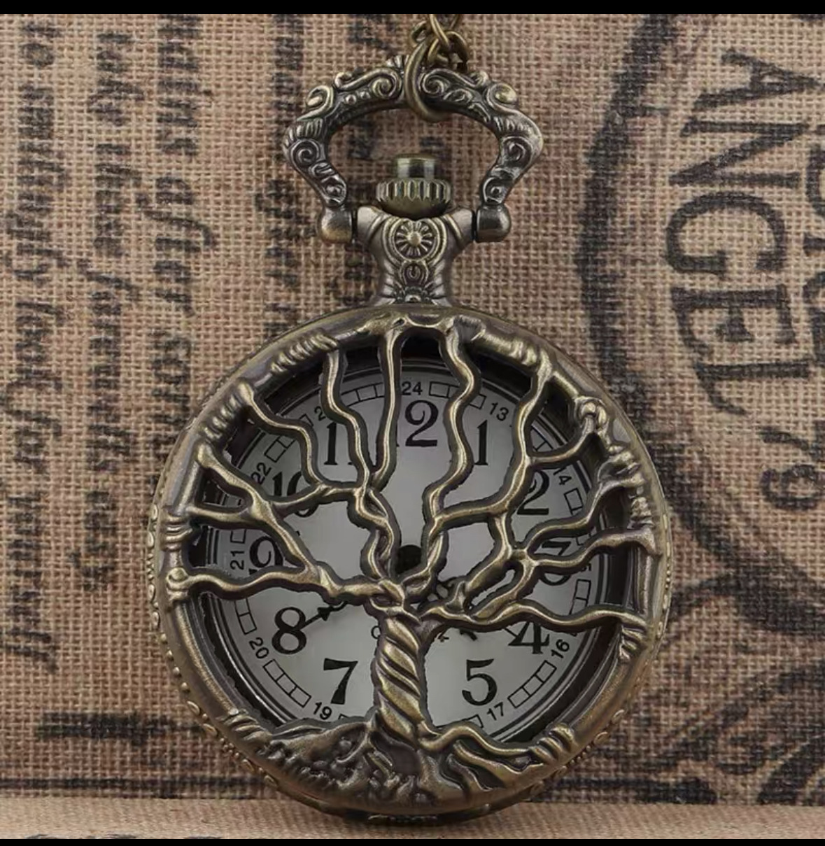 Estilo chino retro de bronce gran reloj de bolsillo turístico lugar escénico recuerdo vintage colgante reloj regalo reloj al por mayor