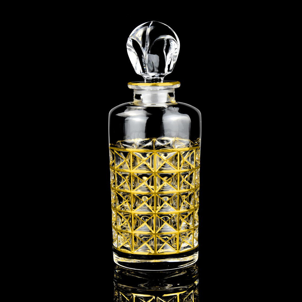 新款850ml大容量威士忌酒瓶 跨境高白料XO洋酒儲酒瓶酒樽帶玻璃塞