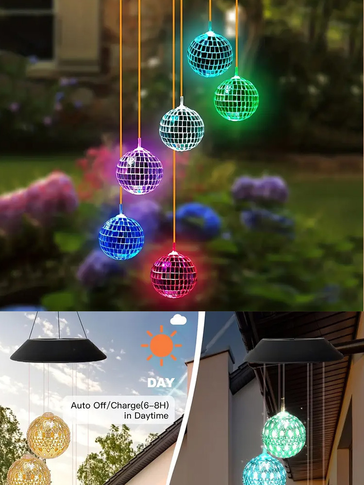 Solarbetriebenes Led Windspiel Mit Farbwechsel Und Tierdesign_voghion.com