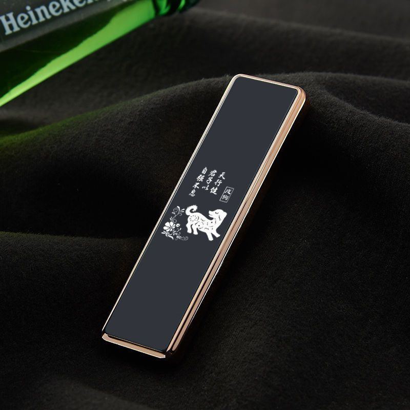 usb充电打火机创意迷你个性防风ins点烟器超薄便携金属电子点烟器|undefined