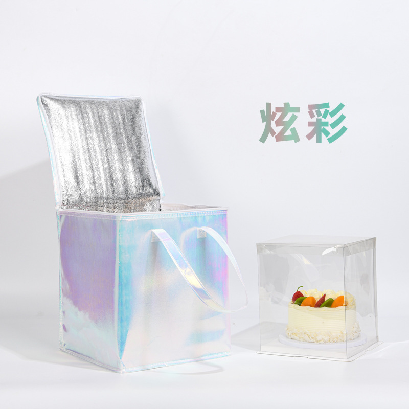 新款牛油果绿色468寸生日蛋糕保温袋批发外卖保冷冷藏袋 加印LOGO|undefined