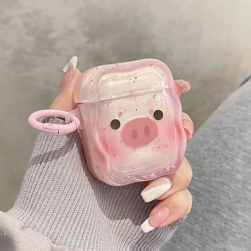 Cerdo rosa cerdo es adecuado para airpodspro2 / 3 caso de protección airpods 4 generación 5 generación de cascas de auriculares bluetooth de Apple