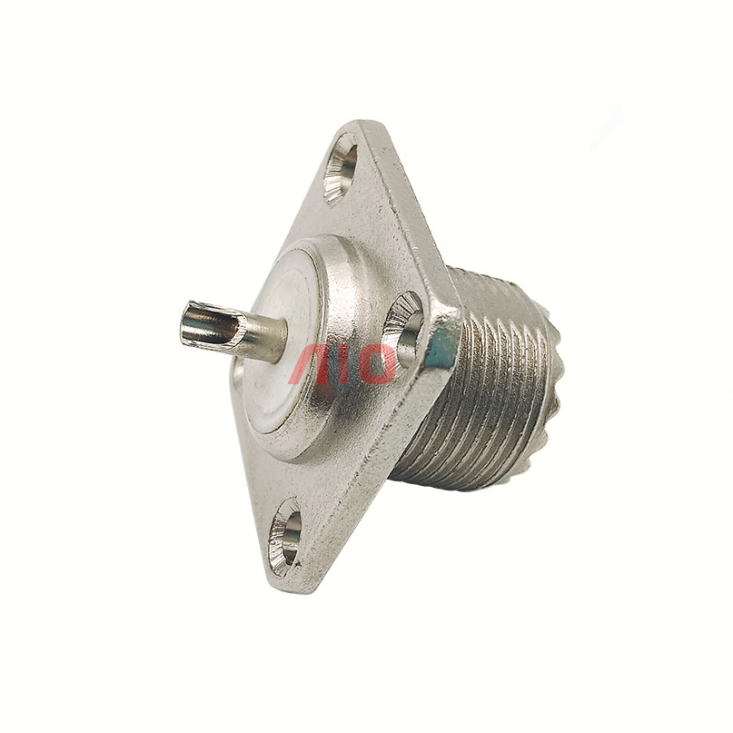 50欧姆 UHF-KF SL16 锌合金 机壳固定底座带法兰25×25方板