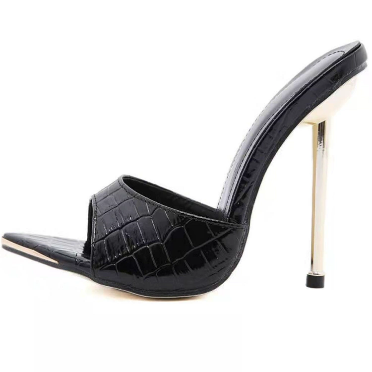 Туфли-скользящие с высоким каблуком YQ002, обувь типа stilettos с заостренным носком, европейский стиль, plus sizes