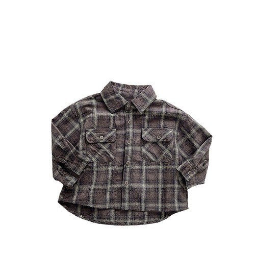 Classic and versatile ~ Boys' plaid shirt, autumn new style, children's versatile casual Korean style trendy jacket, baby girl