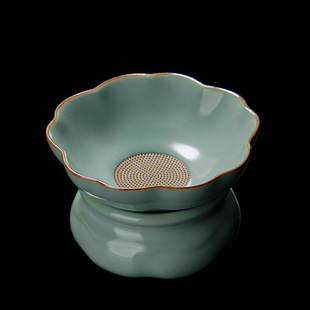 Song Pu Ru Kiln Tea Leakage Tea Filter Tea Filter Creative Ceramic Tea Partition Isolation Tea Filter Tea Set Accessories