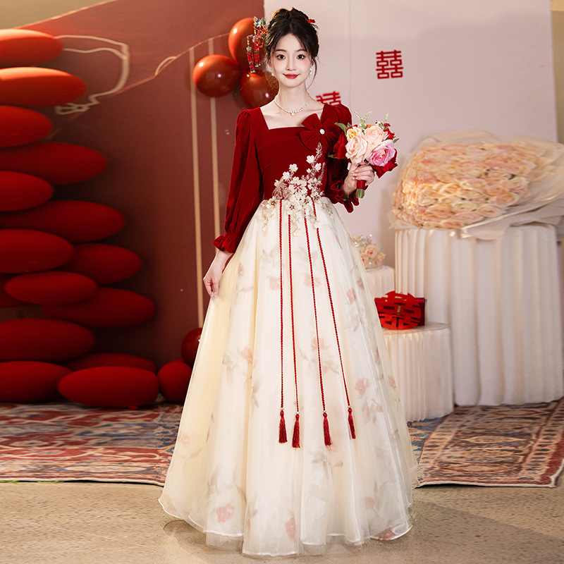 Burgundy long long sleeves