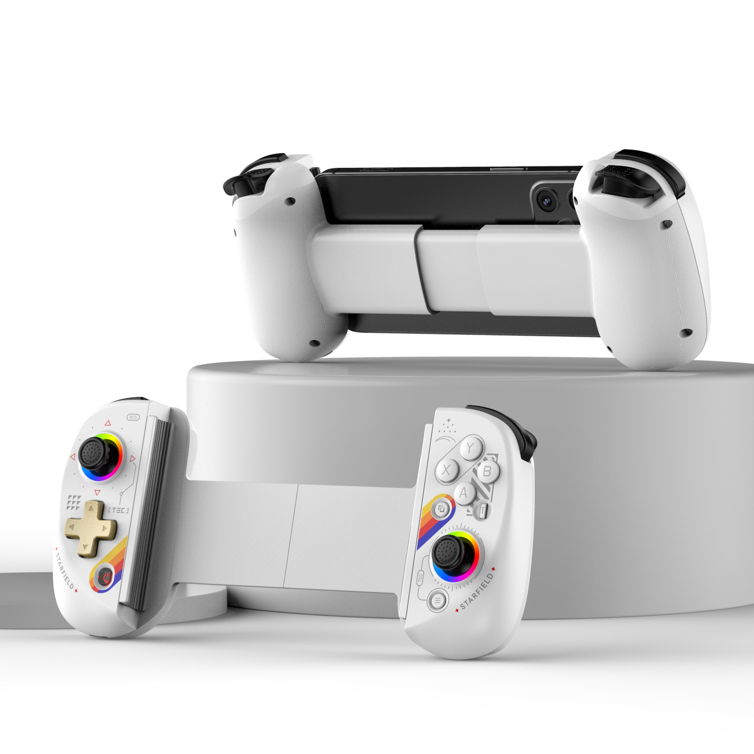 D8 teléfono móvil Tablet stretch Bluetooth controlador de juego inalámbrico interruptor ordenador ISO Android P4 doble manija Hall