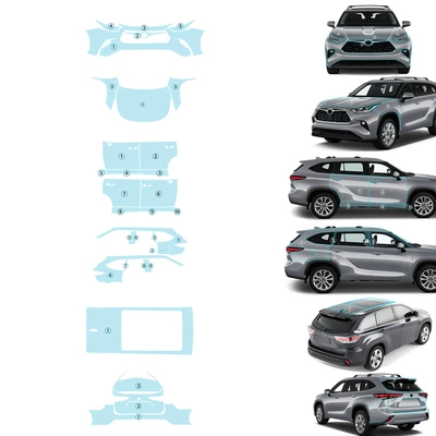 Cross-border exclusive for Toyota: Car paint protective film - toyota-highlander-20-22-full-car-specially-cut-tpu-protective-film-tpu75mil