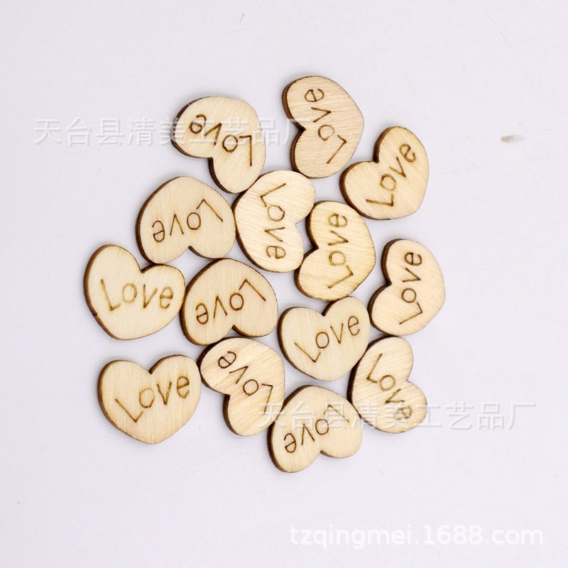Tronco grande y pequeño love love juego de botones de madera sin botones ojos 50/100/200/400 piezas por paquete