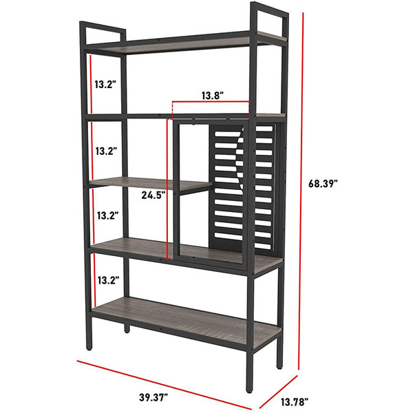 Nordic Simple Furniture 5 -layer Tuning Industrial Bookstore Wooden…