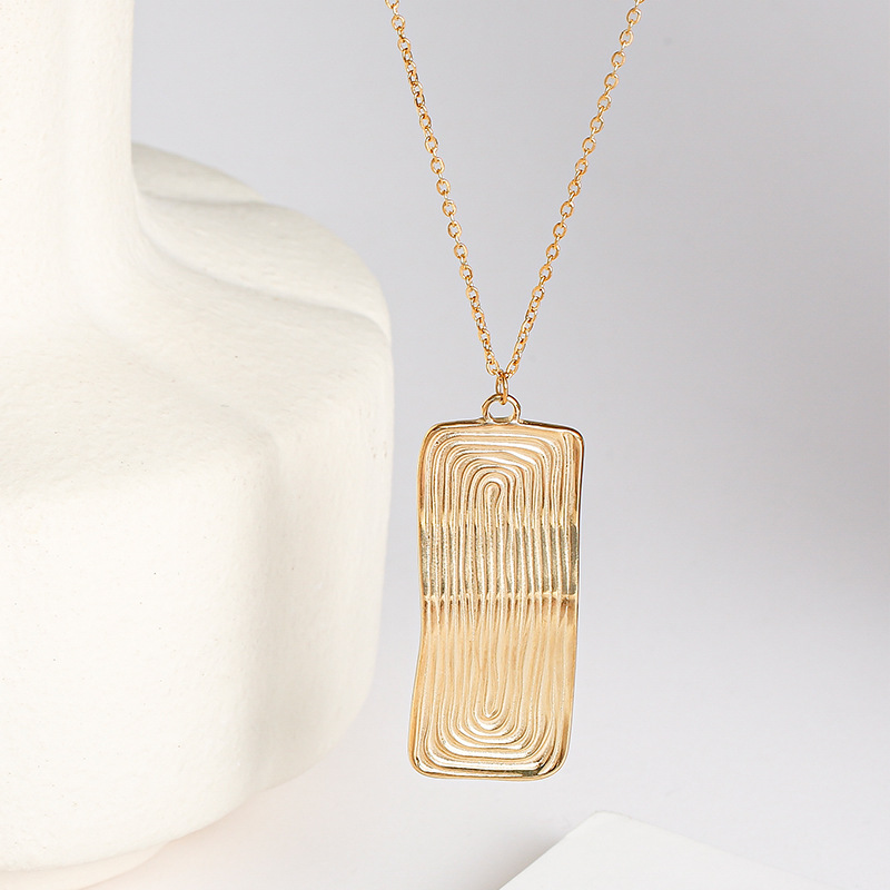 13g Weight 304 Stainless Steel Pendant Material Wholesale Jewelry Vacation Classic Style Solid Color 304 Stainless Steel Plating Cable Chain Pendant Necklace