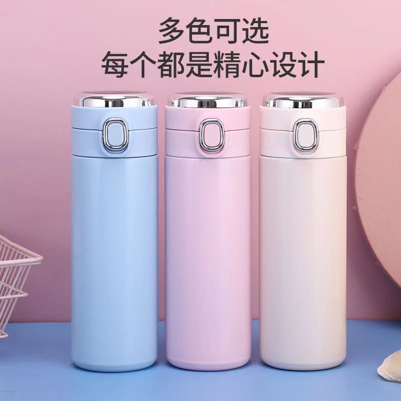 La celebridad de Internet transfronteriza rebote ventosa inteligente Pantalla de moda de acero inoxidable taza de agua de la personalidad de la taza del estudiante taza de regalo