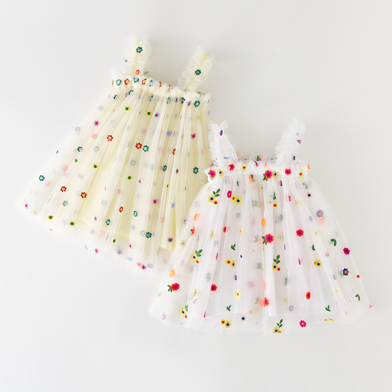 240g Weight Children's Dress Children's Clothing Type Knee-Length Dress Length Type Sleeveless Sleeve Length Mesh Dress Dresses Type Polyacrylonitrile Fiber Fabric Type High Waist Waist Line Casual, Daily Occasion U Neck Neckline Regular Fit Fit Type Printing Pattern Summer Season Girl'S Gender Princess Style Princess Printing Polyacrylonitrile Fiber Girls Dresses 3