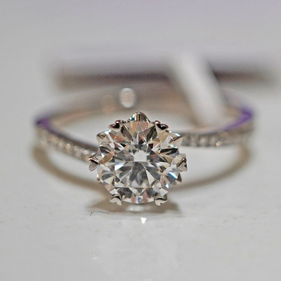 PT950 Platinum Cultivation Diamonds Ring lady A small minority Star marry Propose