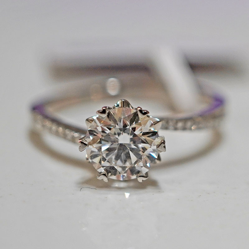 PT950 Platinum Cultivation Diamonds Ring lady A small minority Star marry Propose