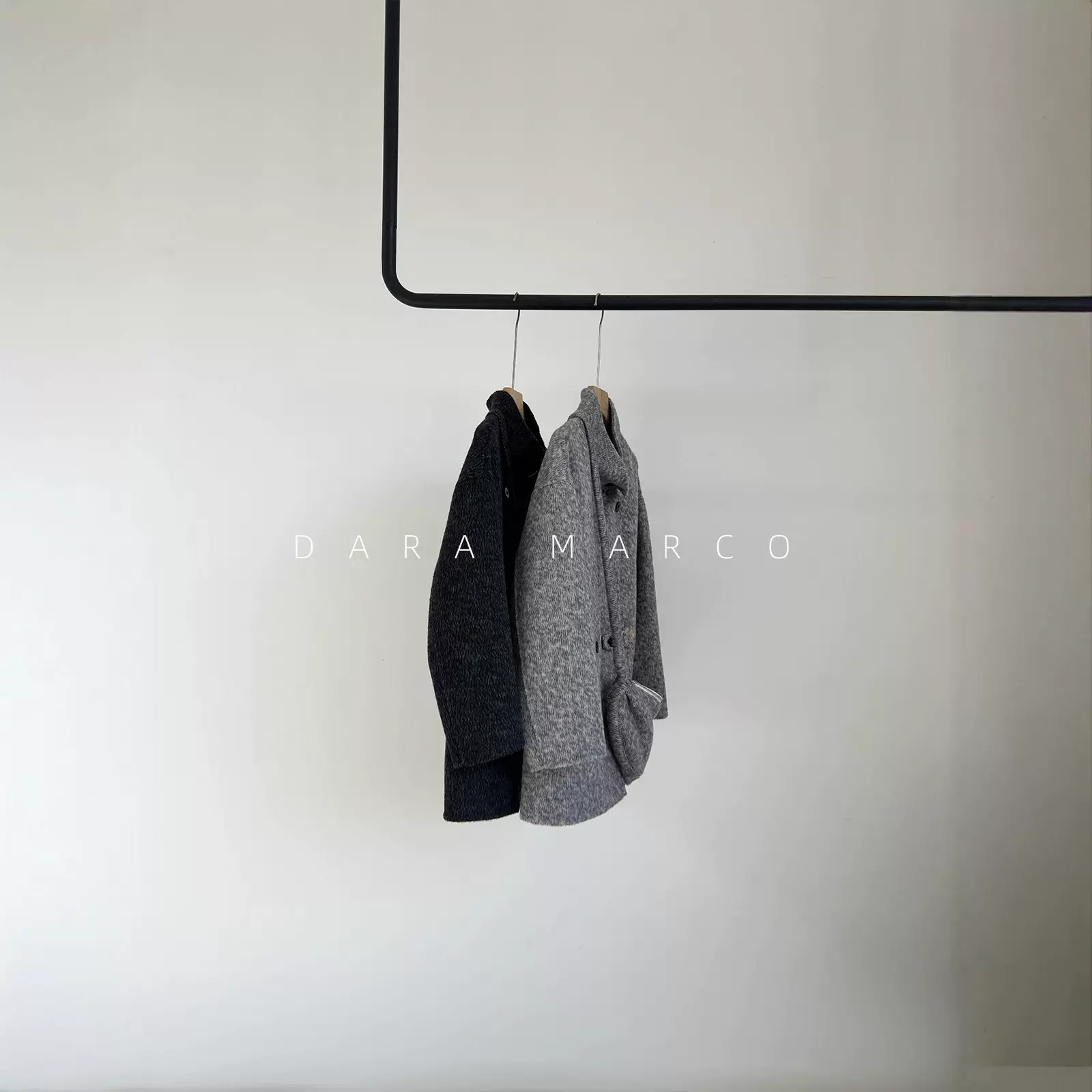 复古时髦！山羊绒羊毛混纺花呢双面大衣女秋冬短款外套送饺子包