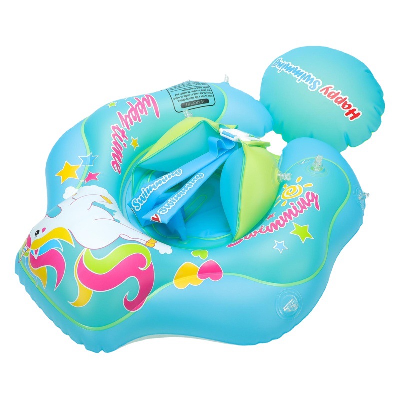 Nuevo estilo con techo anillo de fiesta para bebés anillo de natación para niños airbag alto anillo de asiento inflable para bebé con sombra anti-vuelco