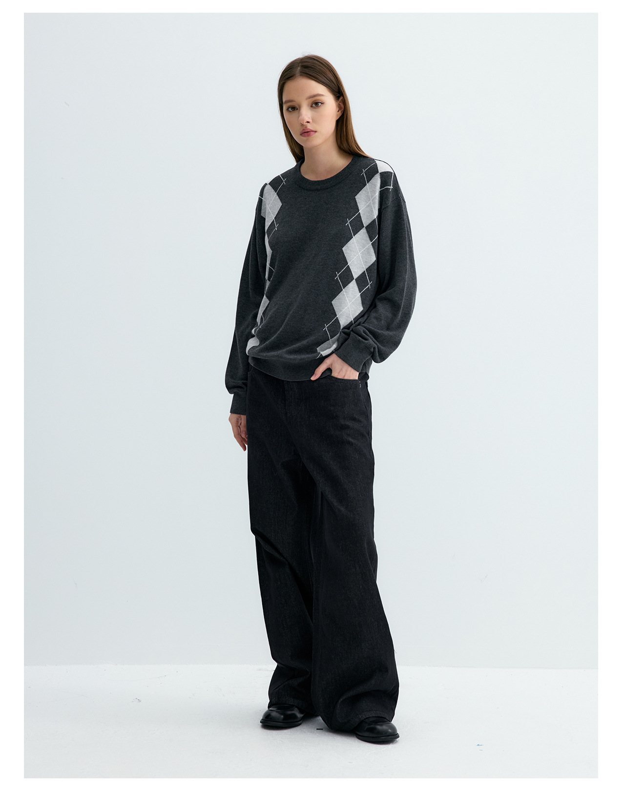 UNF Ralph Plaid 300g Crew Neck Sweater
