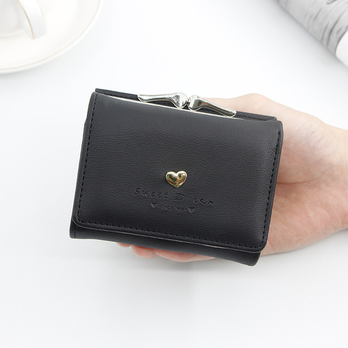 New women's wallet fashionable women's short tri-fold wallet clutch bag coin purse card bag factory direct wholesale