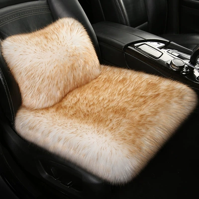 Wool pad | Seat Cushion Rear Long Wool - bright-two-color-white-gold-tip-single-seat-lumbar-support