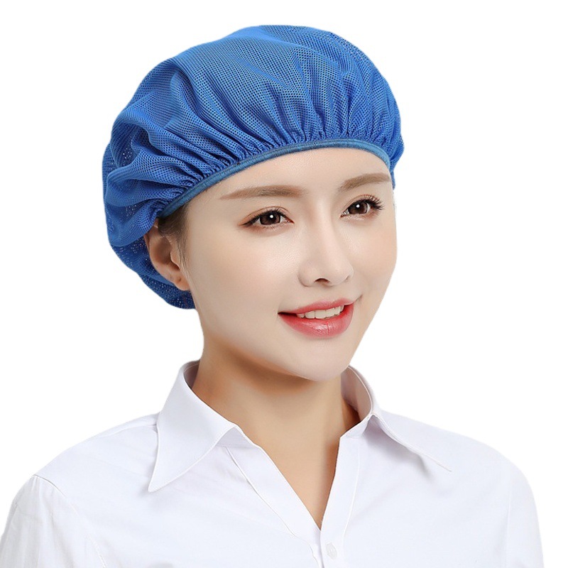 Xuan's New Chef Work Mesh Cap Women's Mesh Workshop Food Cap Factory Catering Disposable Hat Dustproof Headgear