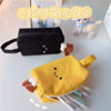 Cute handheld pencil case, capacious three dimensional storage system, with embroidery