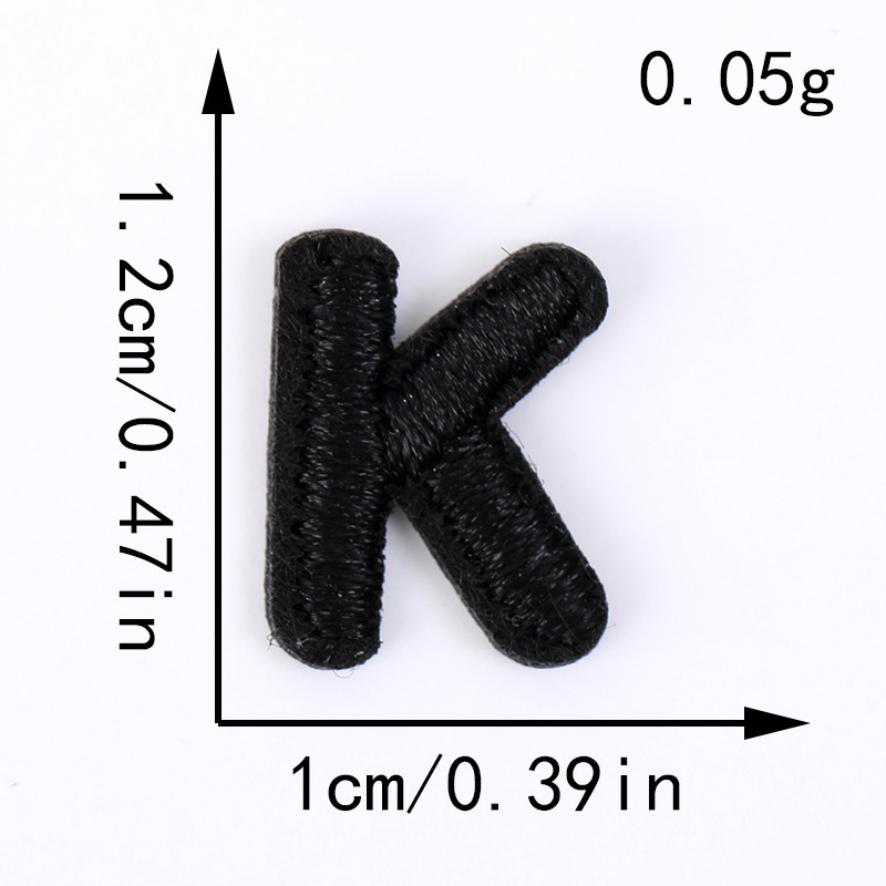 电脑刺绣布贴黑白小数字字母跨境批发DIY服饰补丁装饰贴刺绣辅料|undefined