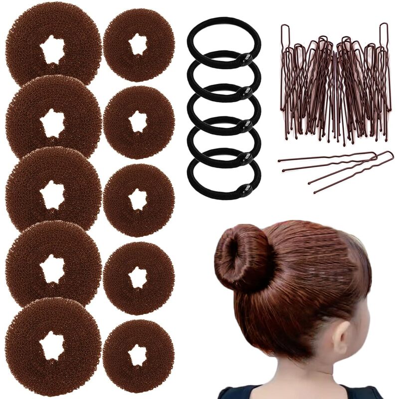 ヘア用品のヘアアイロンセットの髪の針の団子の頭のつぼみの髪の形の理髪道具|undefined